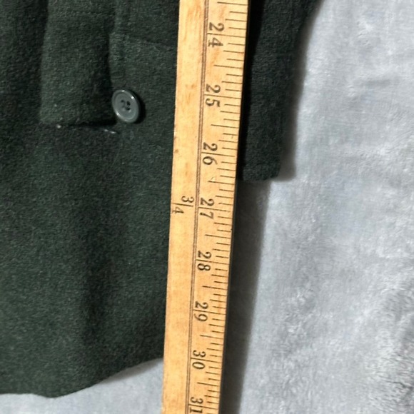 Vtg LL Bean Mens XXL Military Green Wool Blend Button Up Shirt Jacket Outerwear - Picture 9 of 10